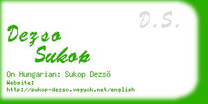 dezso sukop business card